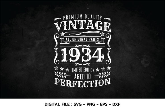 Download Birthday Vintage 1934 Svg - Vintage Collection