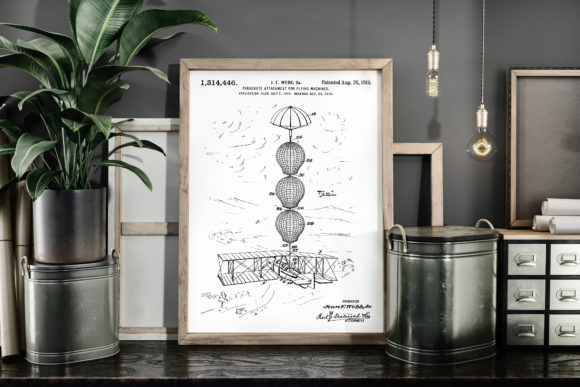 Download Parachute 1919 Vintage Patent Poster - Vintage Collection