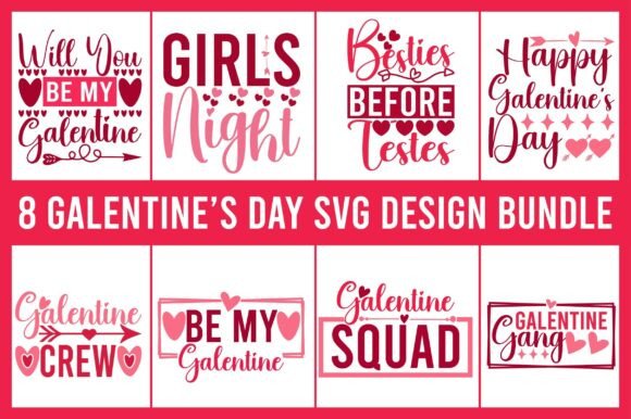 Download 8 Galentine's Day Svg Design Bundle - Svg design bundle Collection