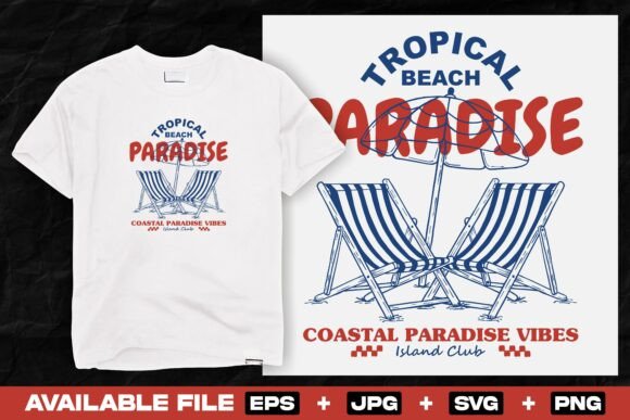 Download Vintage Tropical Beach Paradise T Shirt - Vintage Collection