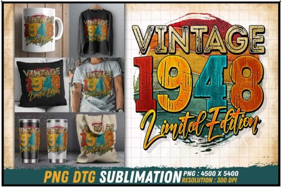 Download Vintage 1948 Limited Edition Retro Round - Vintage Collection