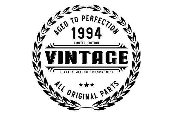 Download Vintage 1994 Aged to Perfection SVG EPS - Vintage Collection