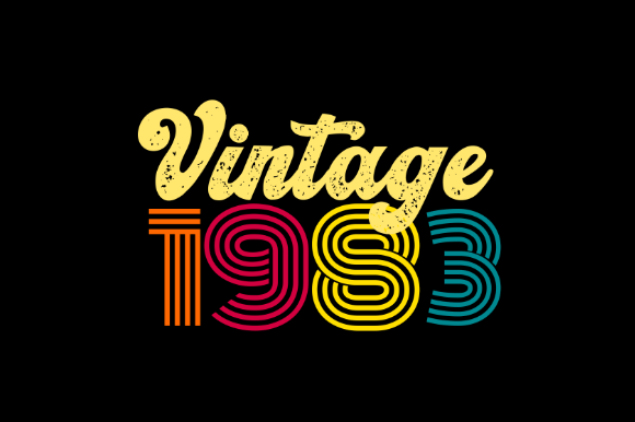 Download Vintage 1983, T-shirt Design Svg - Vintage Collection