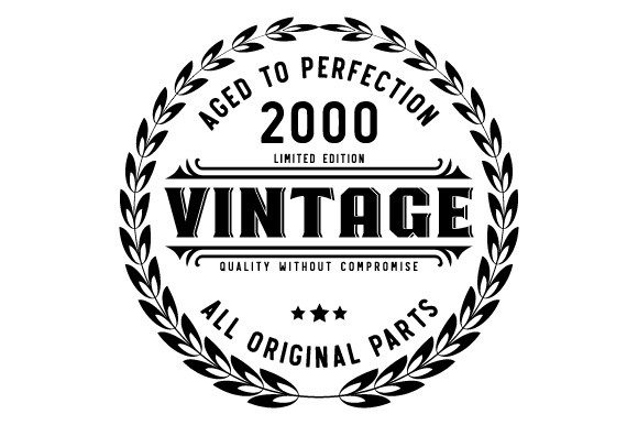 Download Vintage 2000 Aged to Perfection SVG EPS - Vintage Collection