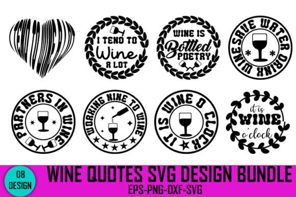 Download Wine Quotes Svg Design Bundle, - Svg design bundle Collection
