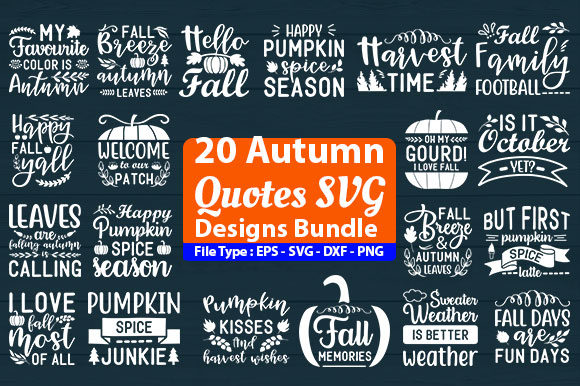 Download Autumn Quotes SVG Design Bundle - Svg design bundle Collection