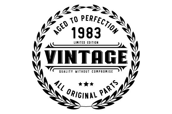 Download Vintage 1983 Aged to Perfection SVG EPS - Vintage Collection